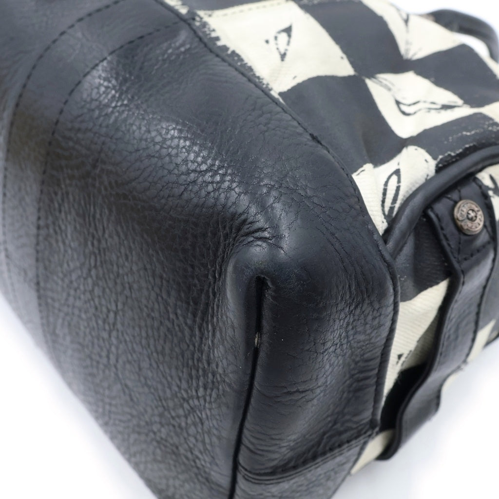 CHROME HEARTS(クロムハーツ) ×MATTY BOY Leather Canvas Bag マッティボーイ レザー&キャンバスバッグ レディース
