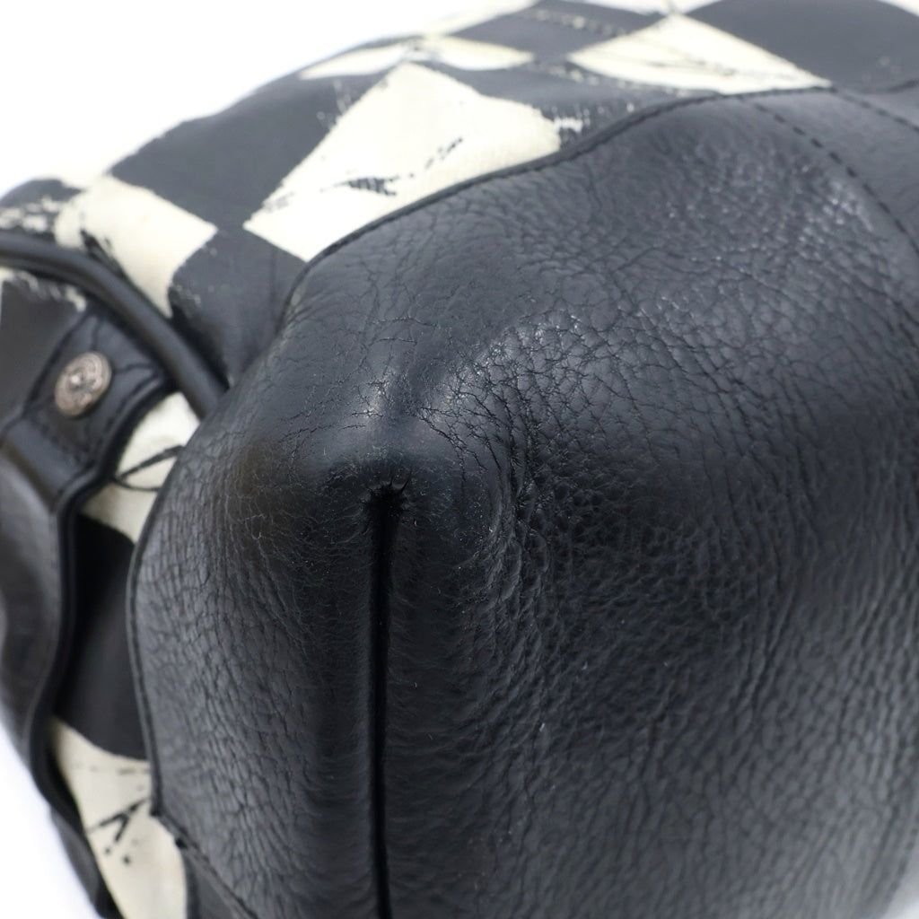 CHROME HEARTS(クロムハーツ) ×MATTY BOY Leather Canvas Bag マッティボーイ レザー&キャンバスバッグ レディース