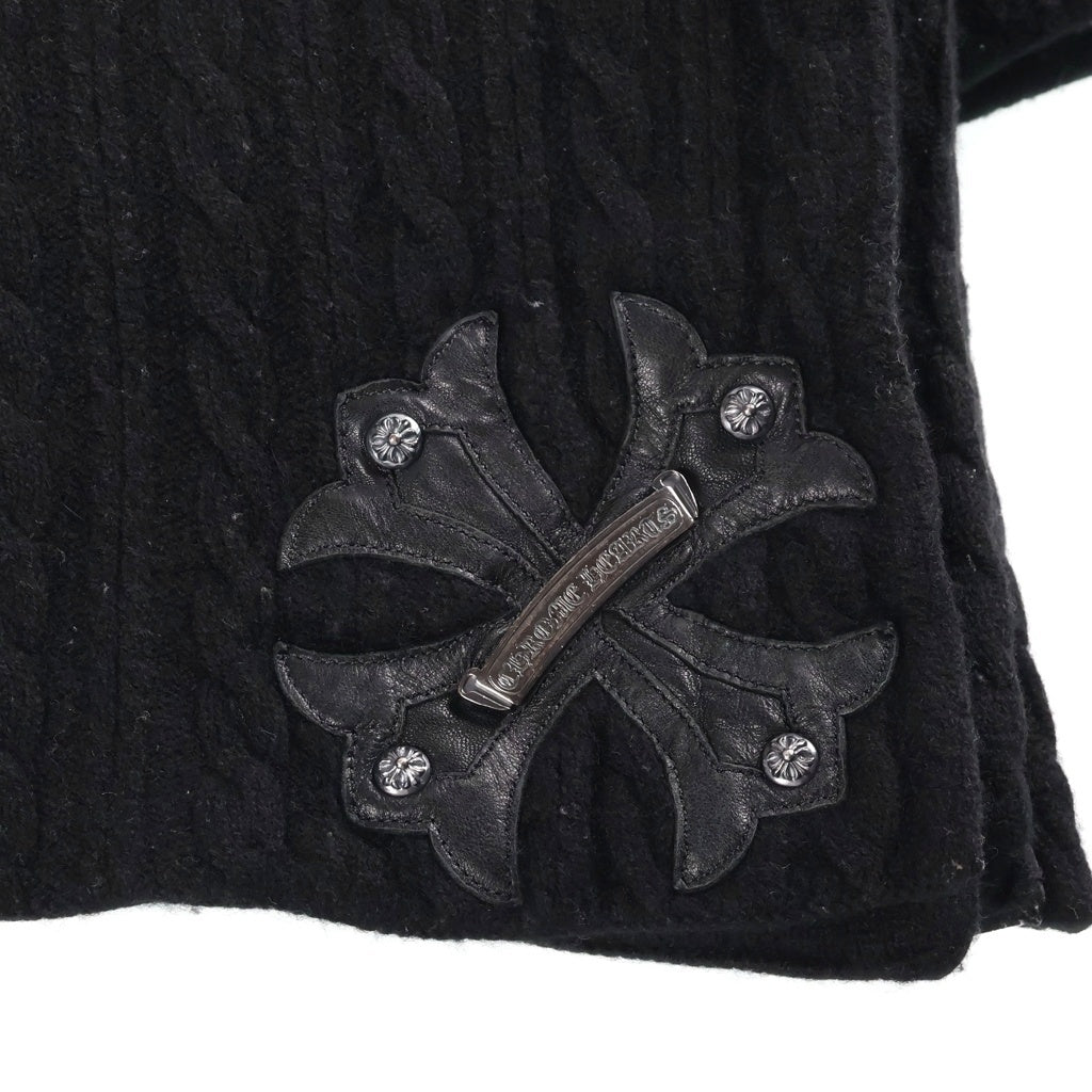 CHROME HEARTS(クロムハーツ) CASHMERE BLANKET CHプラスレザーパッチカシミヤ総柄ブランケット