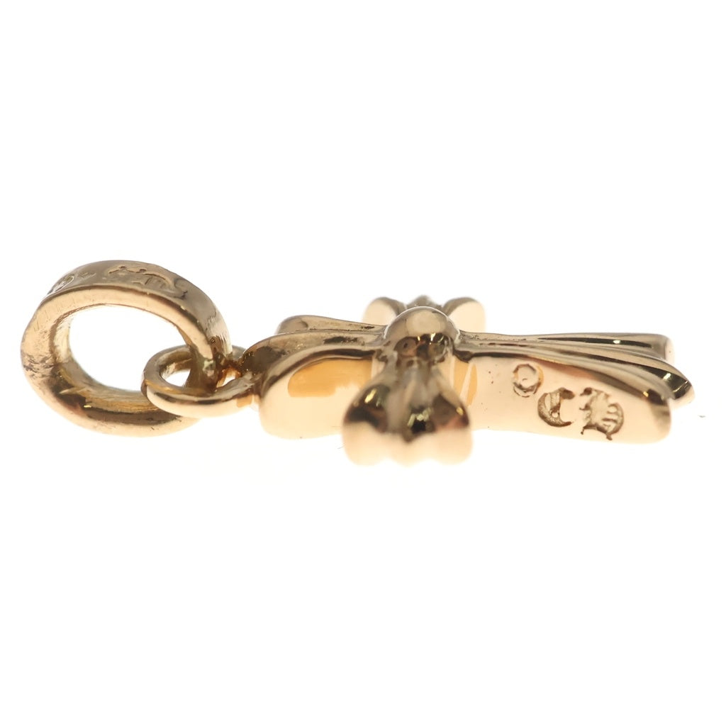 CHROME HEARTS(クロムハーツ) 22K CRS BBYFAT P SAP B ベイビーファット PAVEブルーサファイア チャーム ゴールドネックレストップ ゴールド/ブルー