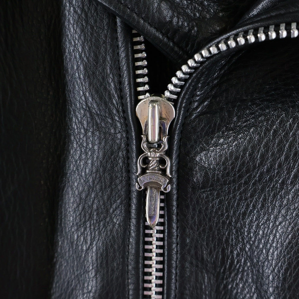 CHROME HEARTS(クロムハーツ) JJ DEAN JJディーン ダガージップライダースレザージャケット ブラック/シルバー