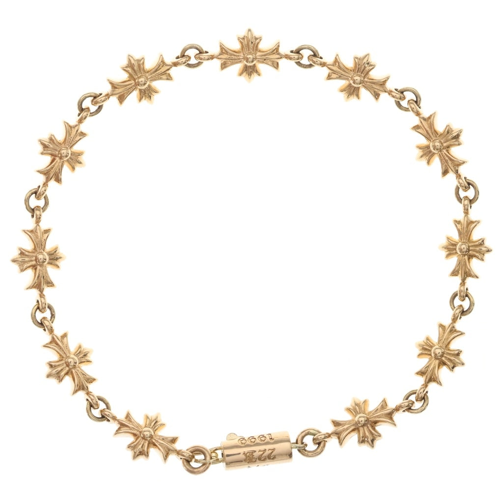 CHROME HEARTS(クロムハーツ) 22K TNY E CH PLS タイニーE CHプラス ブレスレット ゴールド BCA027