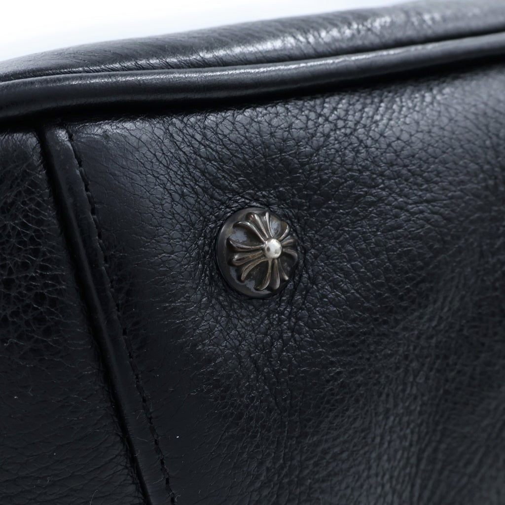 CHROME HEARTS(クロムハーツ) GYM MD ジムバッグ 現行型CHチャーム付きスモールレザーハンドバッグ ブラック レディース