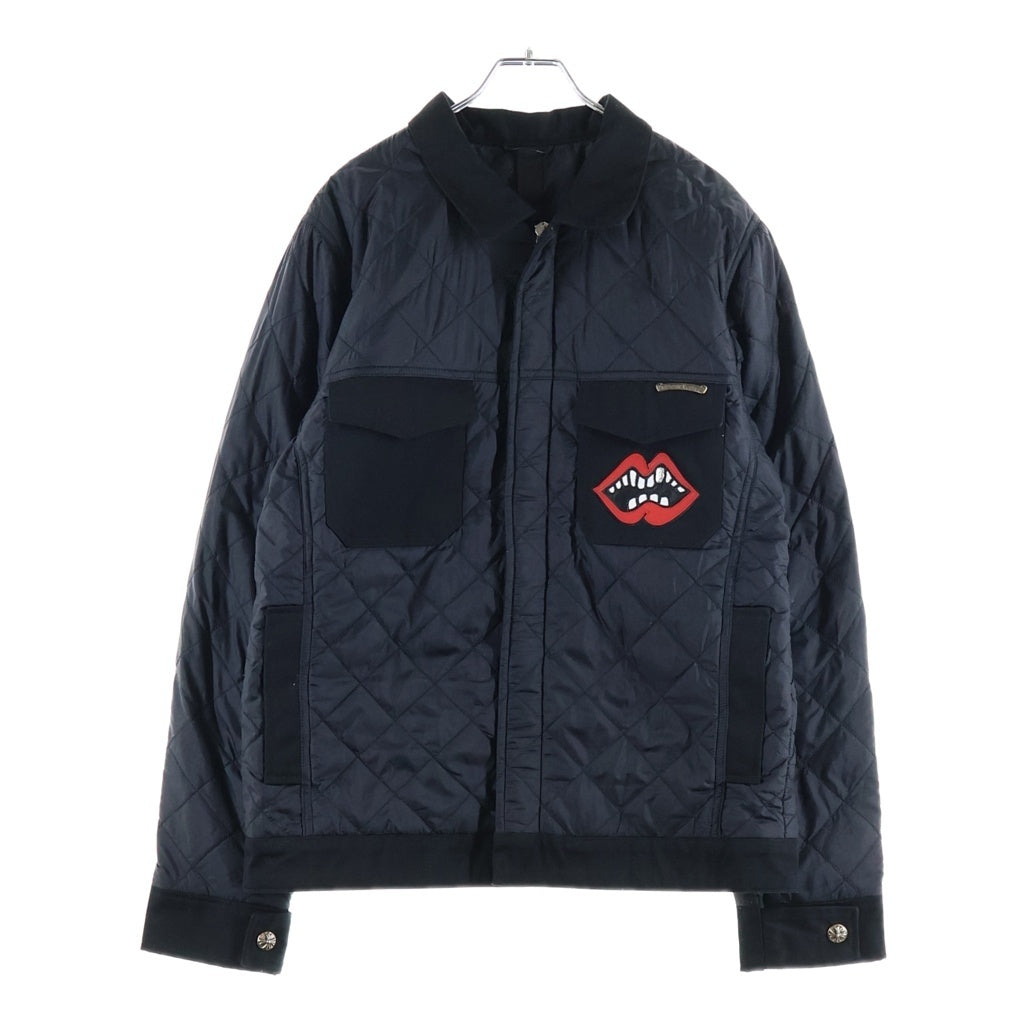 CHROME HEARTS(クロムハーツ) PPO MATTY BOYキルティングナイロンジャケット ブラック/レッド/シルバー