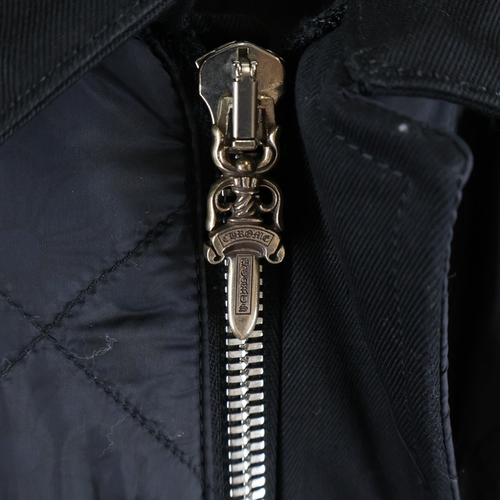 CHROME HEARTS(クロムハーツ) PPO MATTY BOYキルティングナイロンジャケット ブラック/レッド/シルバー