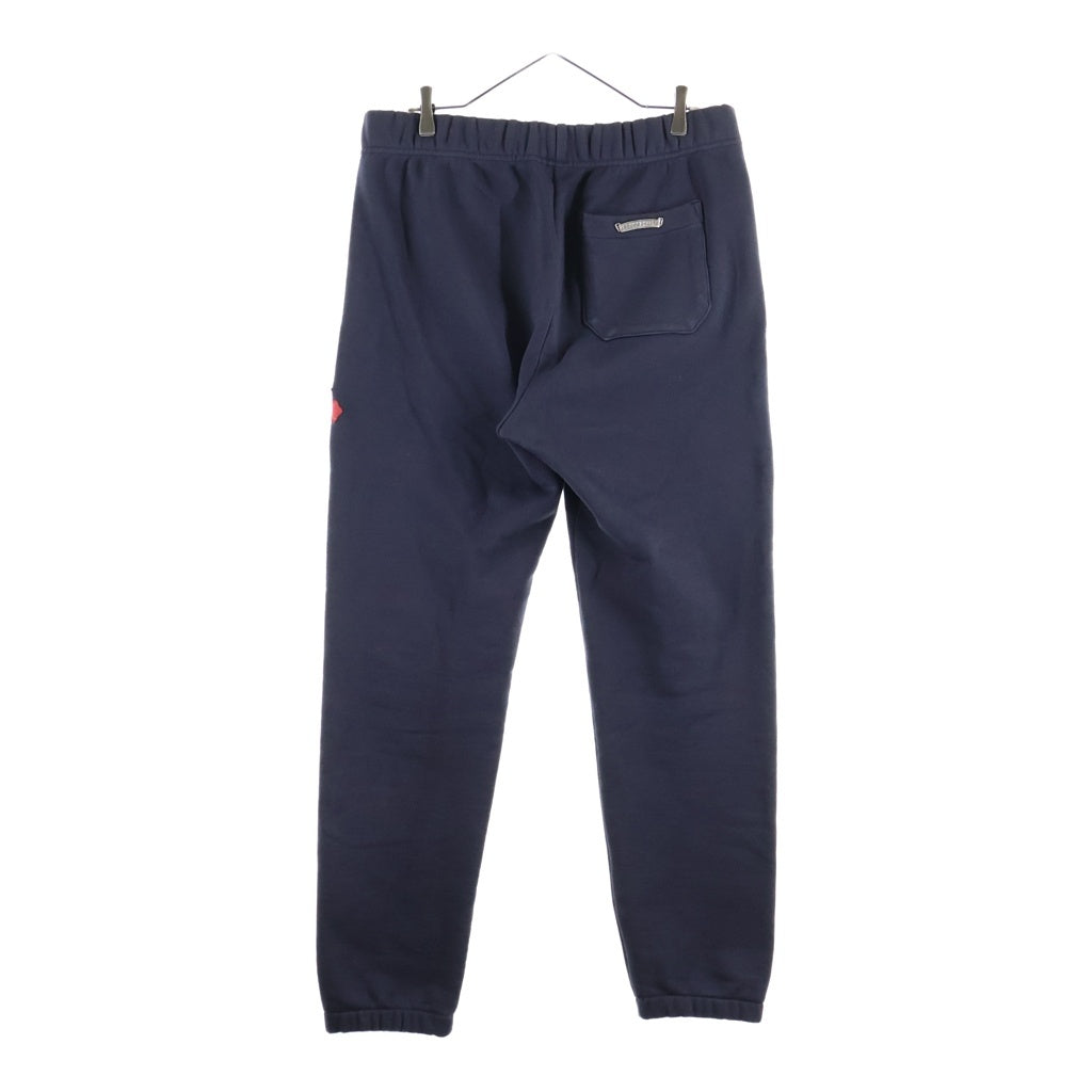CHROME HEARTS(クロムハーツ) Y NOT GYN U PAPER JAM 3セメタリークロスレザーパッチスウェットロングパンツ ブラック/レッド