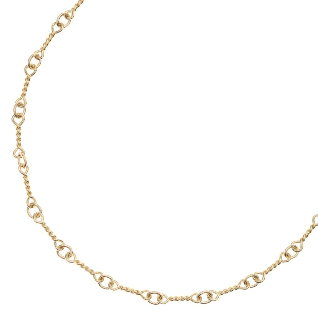CHROME HEARTS(クロムハーツ) 22K NECKCHAIN T20 ツイストチェーン20inch ゴールドネックレス