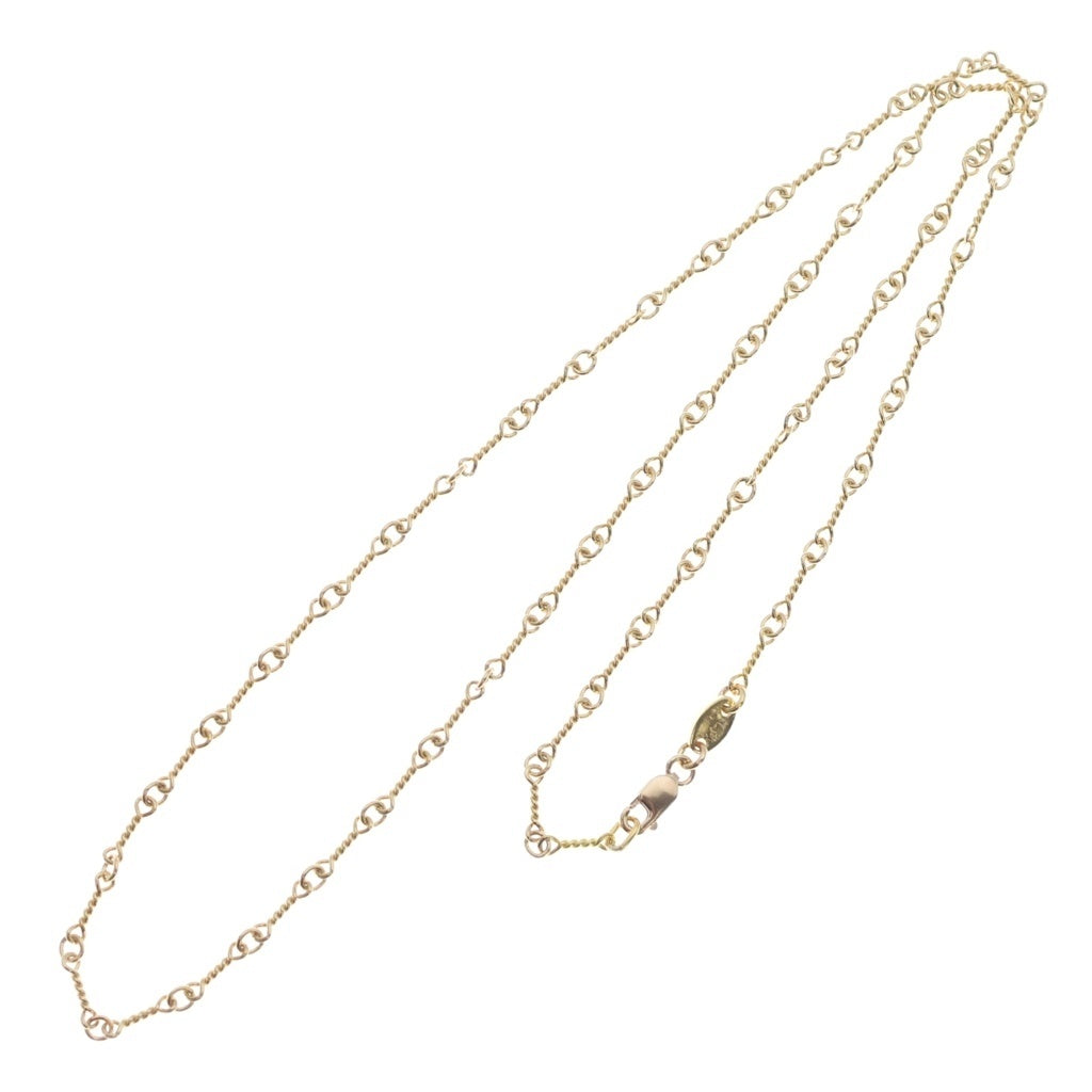 CHROME HEARTS(クロムハーツ) 22K NECKCHAIN T20 ツイストチェーン20inch ゴールドネックレス