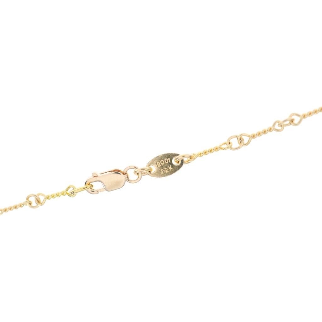 CHROME HEARTS(クロムハーツ) 22K NECKCHAIN T20 ツイストチェーン20inch ゴールドネックレス
