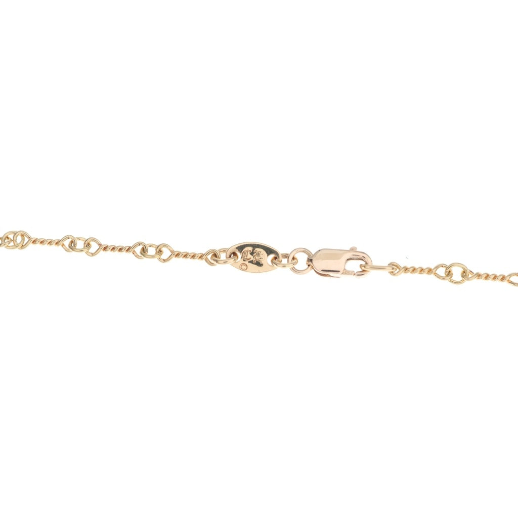 CHROME HEARTS(クロムハーツ) 22K SAFETY PIN T20 1DIAセーフティピンツイストチェーン 1ダイヤ ゴールドネックレス