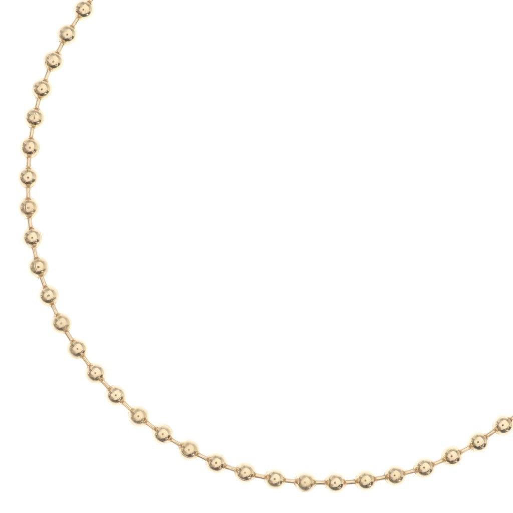 CHROME HEARTS(クロムハーツ) 22K NECKCHAIN BALL CHAIN ボールチェーン20inch ゴールドネックレス