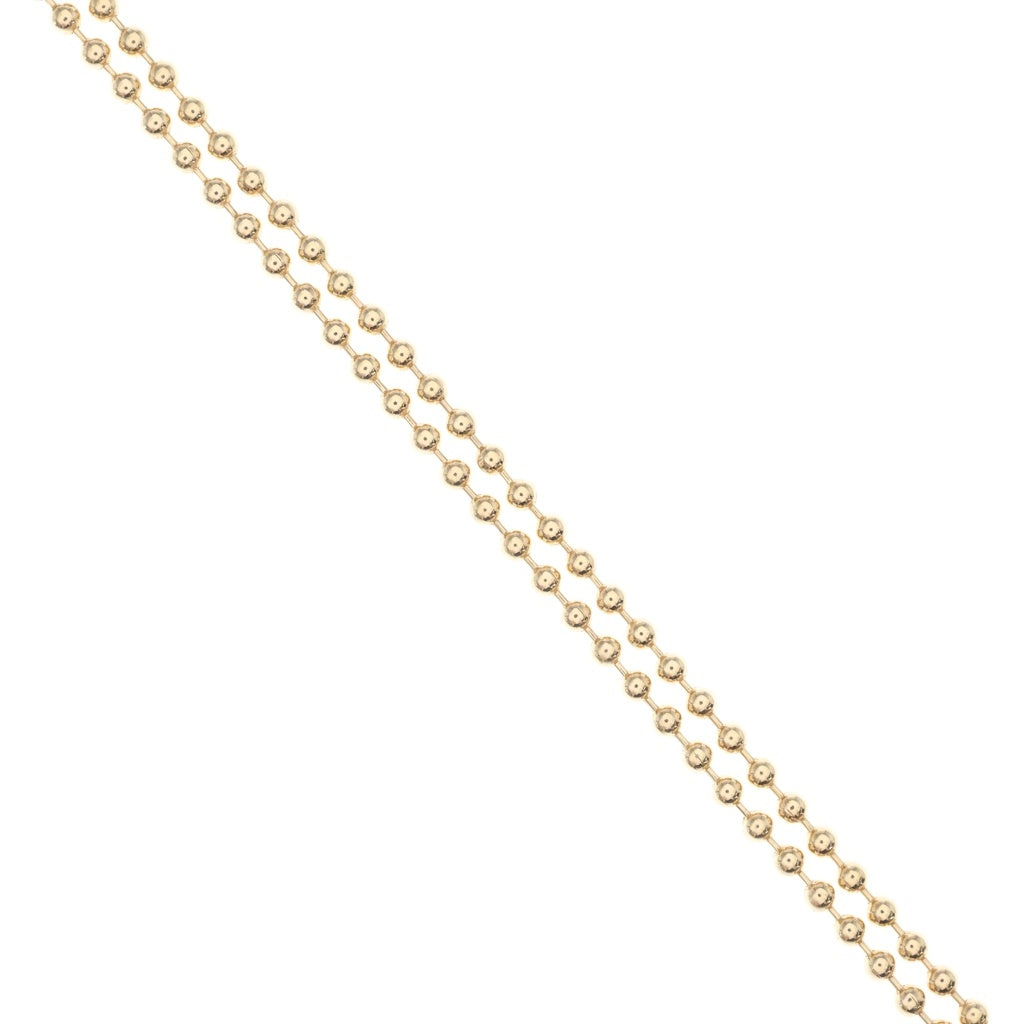 CHROME HEARTS(クロムハーツ) 22K NECKCHAIN BALL CHAIN ボールチェーン20inch ゴールドネックレス