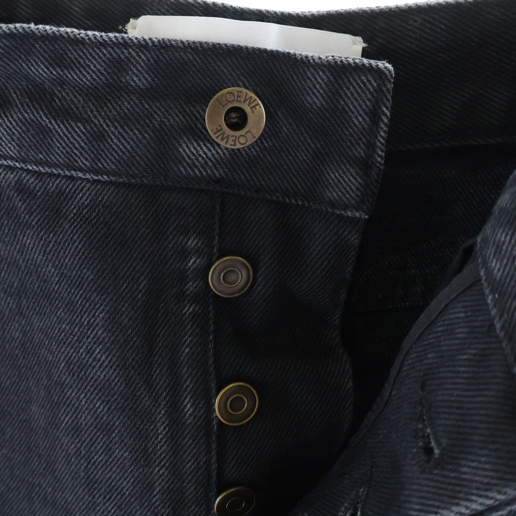 LOEWE(ロエベ) ANAGRAM BAGGY JEANS アナグラム刺繍 バギーパンツ デニムパンツ ブラック H526Y11W61