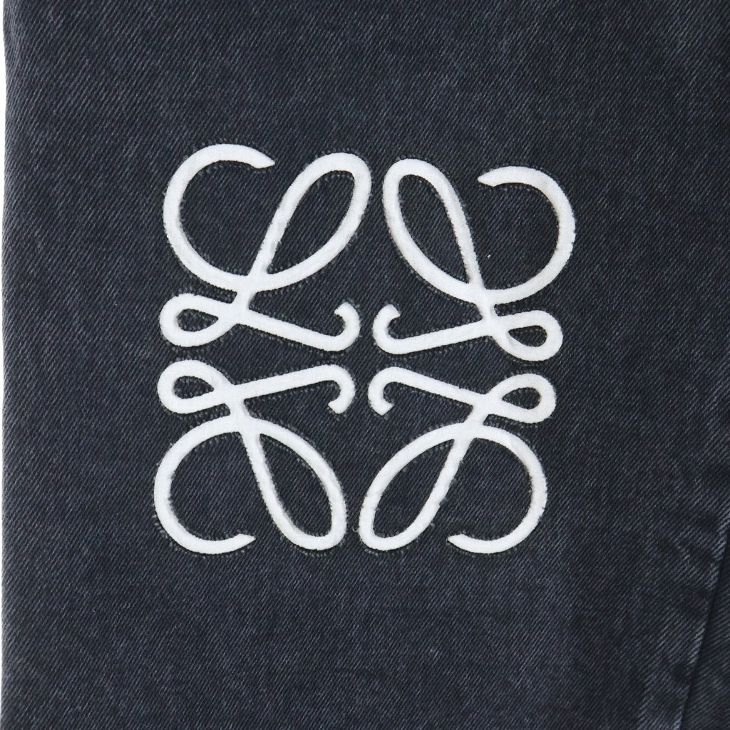LOEWE(ロエベ) ANAGRAM BAGGY JEANS アナグラム刺繍 バギーパンツ デニムパンツ ブラック H526Y11W61
