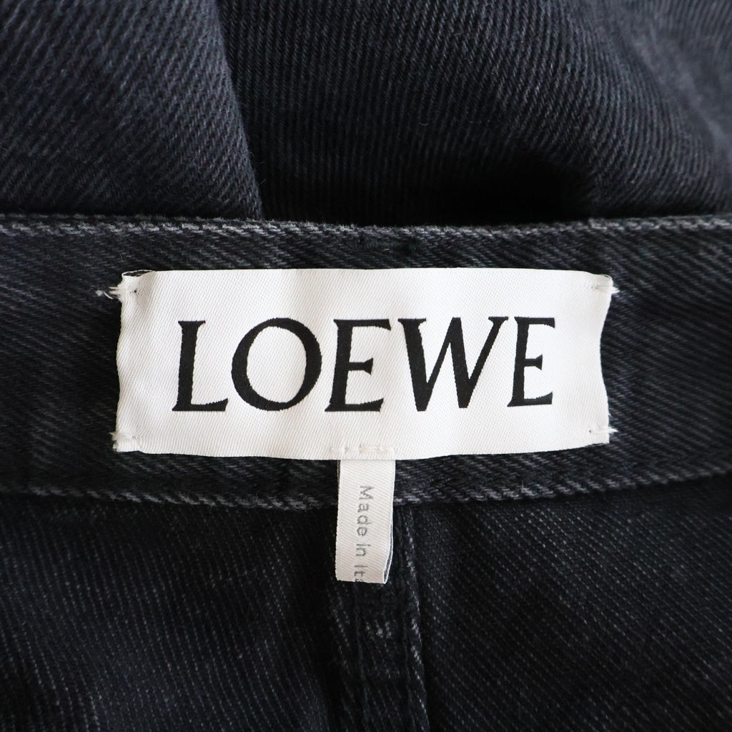 LOEWE(ロエベ) ANAGRAM BAGGY JEANS アナグラム刺繍 バギーパンツ デニムパンツ ブラック H526Y11W61