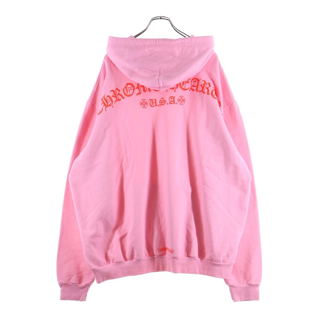 CHROME HEARTS(クロムハーツ) SWTSHRT PLVR バックアーチロゴパーカー ピンク