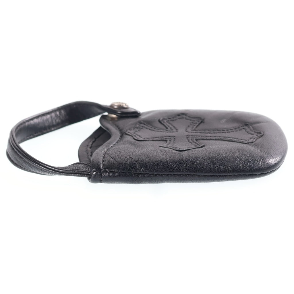 CHROME HEARTS(クロムハーツ) PHONE POUCH V1 クロスパッチ レザー携帯ケース ブラック