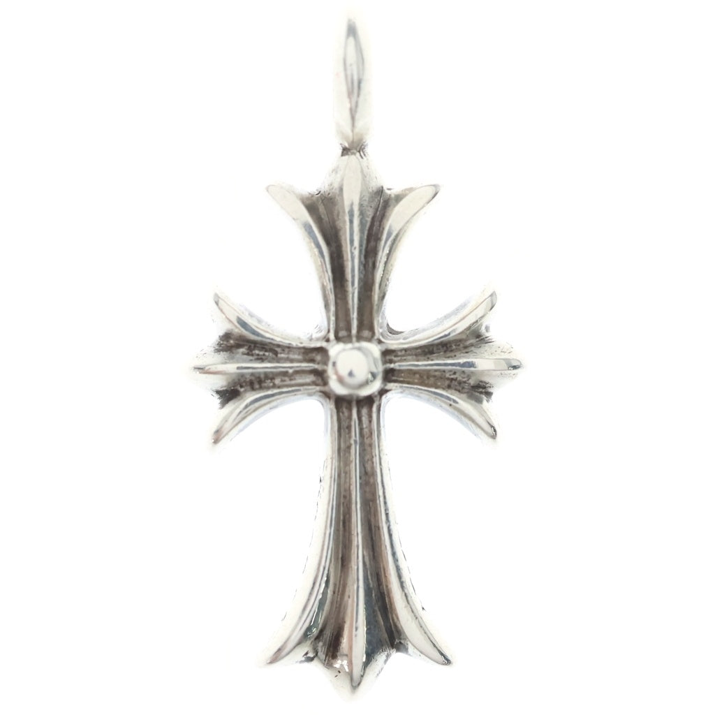 CHROME HEARTS(クロムハーツ) TNY CRSF P BLKDIA タイニーファットクロス PAVEブラックダイヤ シルバーネックレストップ