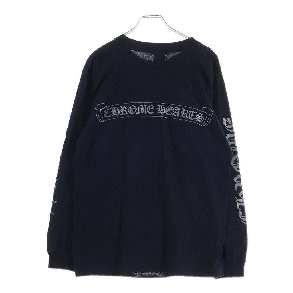 CHROME HEARTS(クロムハーツ) OLD CH SCROLL LOGO L/S TEE スクロールロゴ アームプリント 長袖Tシャツ ブラック