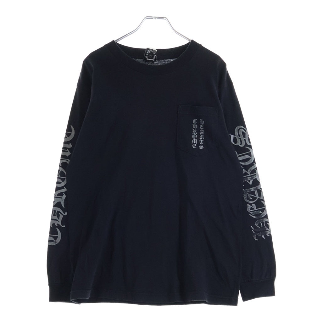 CHROME HEARTS(クロムハーツ) OLD CH SCROLL LOGO L/S TEE スクロールロゴ アームプリント 長袖Tシャツ ブラック