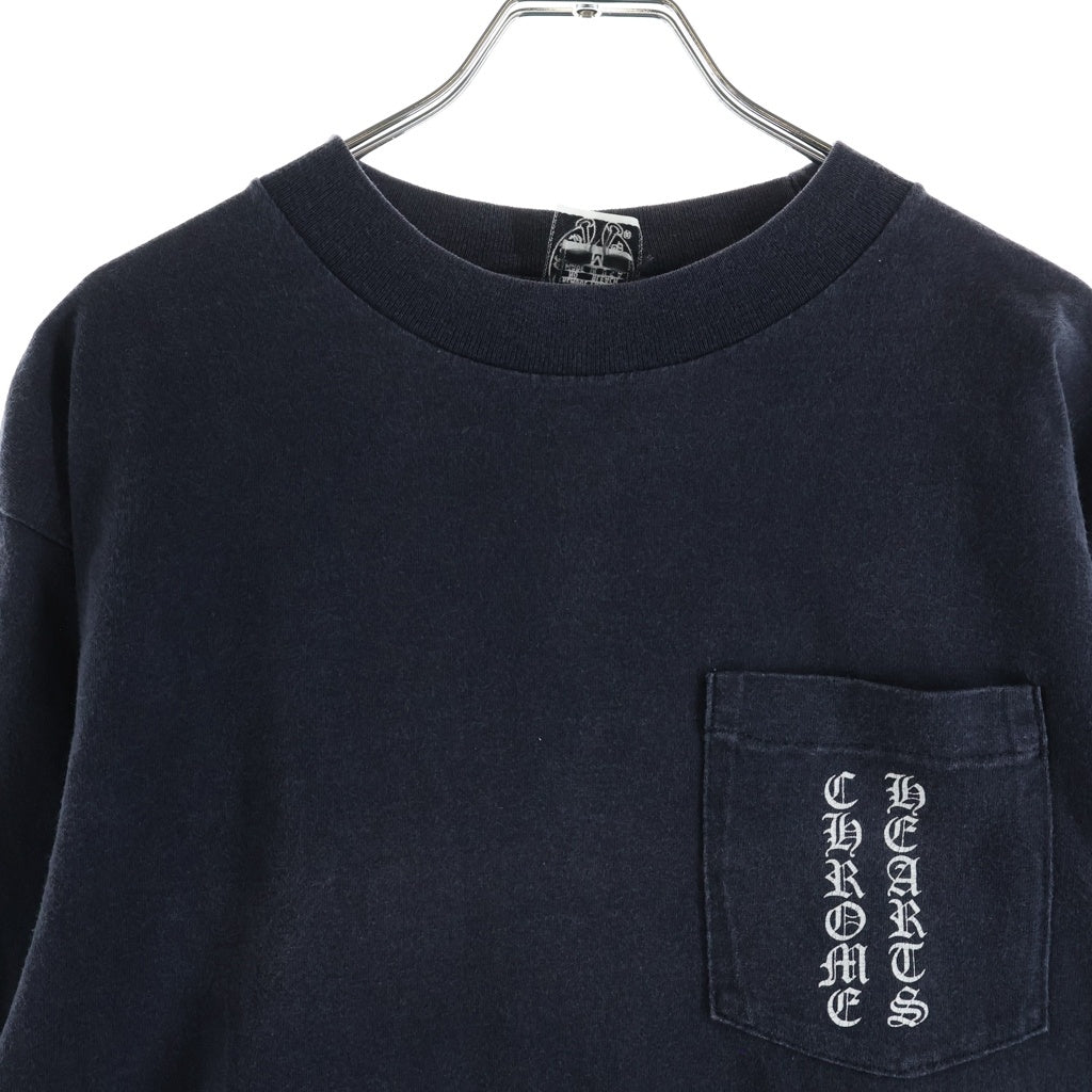 CHROME HEARTS(クロムハーツ) OLD CH SCROLL LOGO L/S TEE スクロールロゴ アームプリント 長袖Tシャツ ブラック