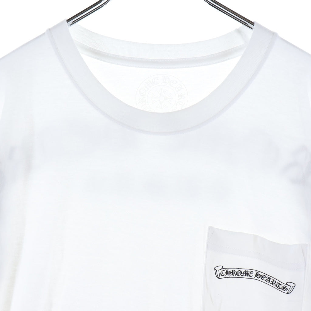 CHROME HEARTS(クロムハーツ) CH T-SHRT 1 バックロゴプリントTシャツ ホワイト/ブラック