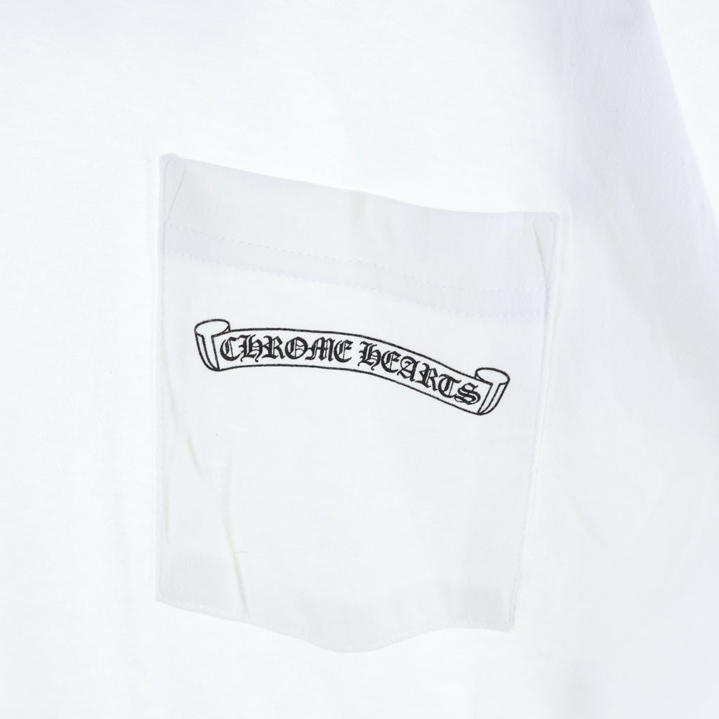 CHROME HEARTS(クロムハーツ) CH T-SHRT 1 バックロゴプリントTシャツ ホワイト/ブラック