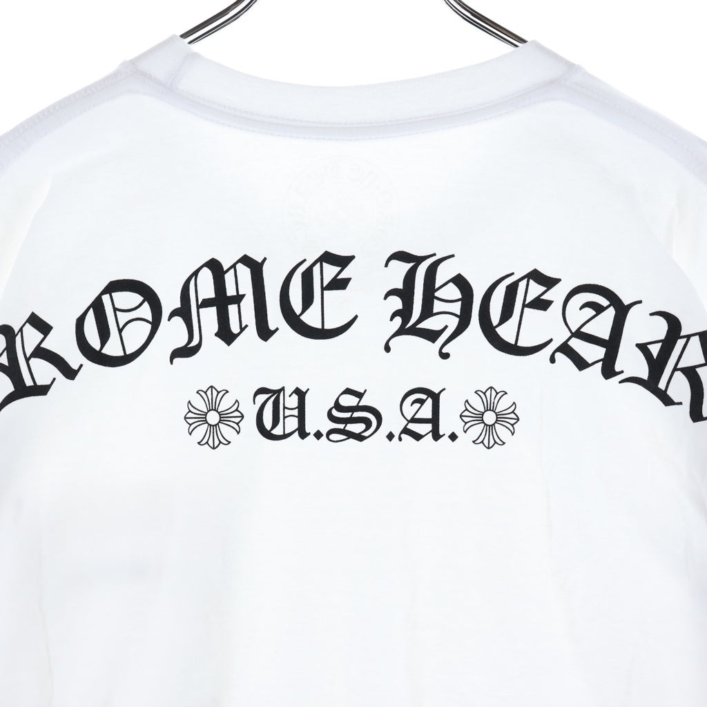 CHROME HEARTS(クロムハーツ) CH T-SHRT 1 バックロゴプリントTシャツ ホワイト/ブラック