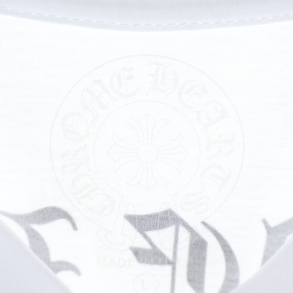 CHROME HEARTS(クロムハーツ) CH T-SHRT 1 バックロゴプリントTシャツ ホワイト/ブラック