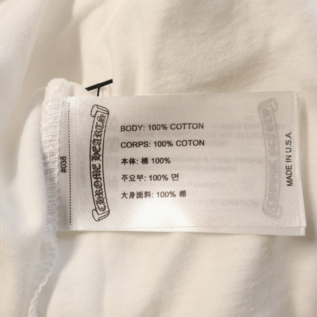 CHROME HEARTS(クロムハーツ) CH T-SHRT 1 バックロゴプリントTシャツ ホワイト/ブラック