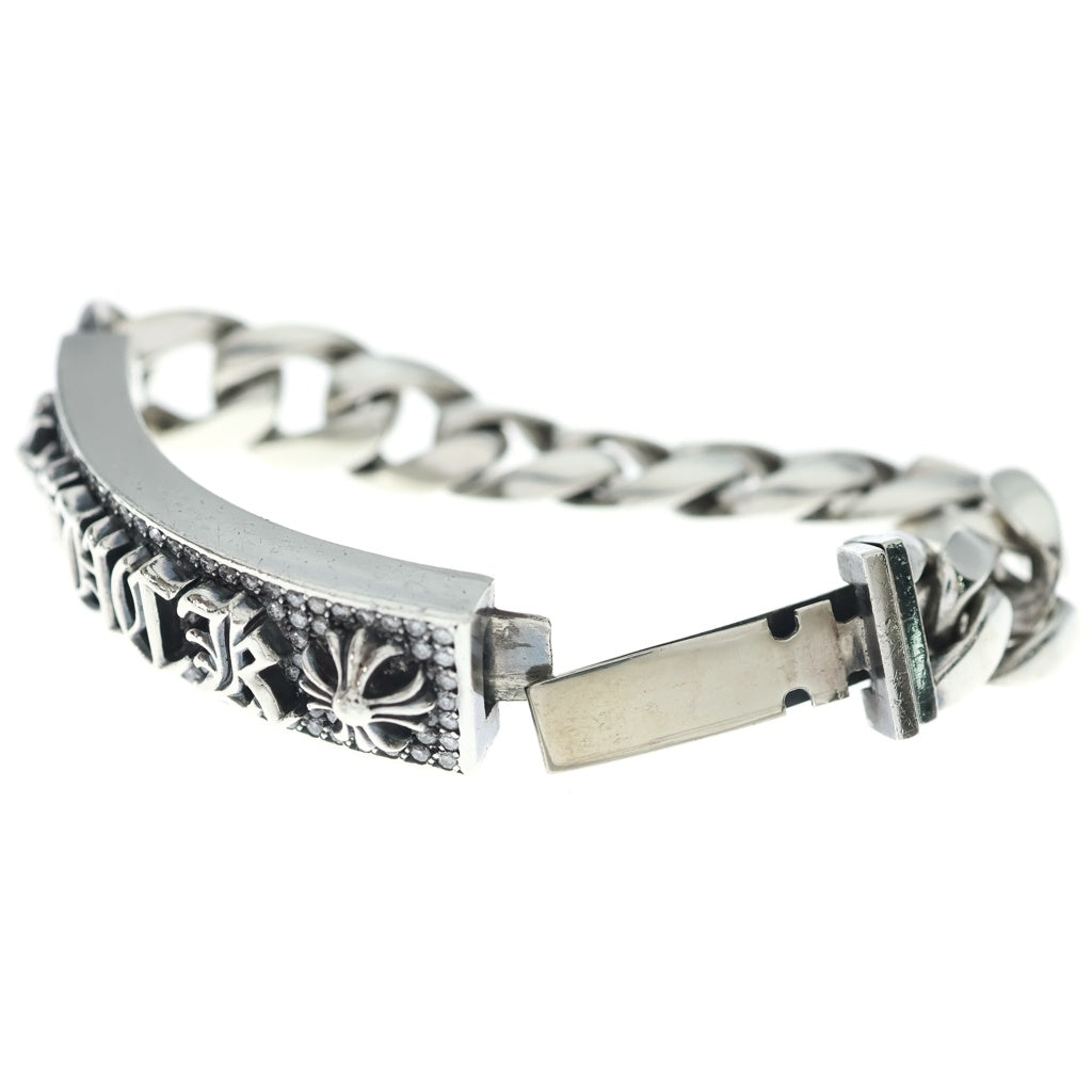 CHROME HEARTS(クロムハーツ) FUCK P D ファック ID PAVEダイヤ シルバーブレスレット