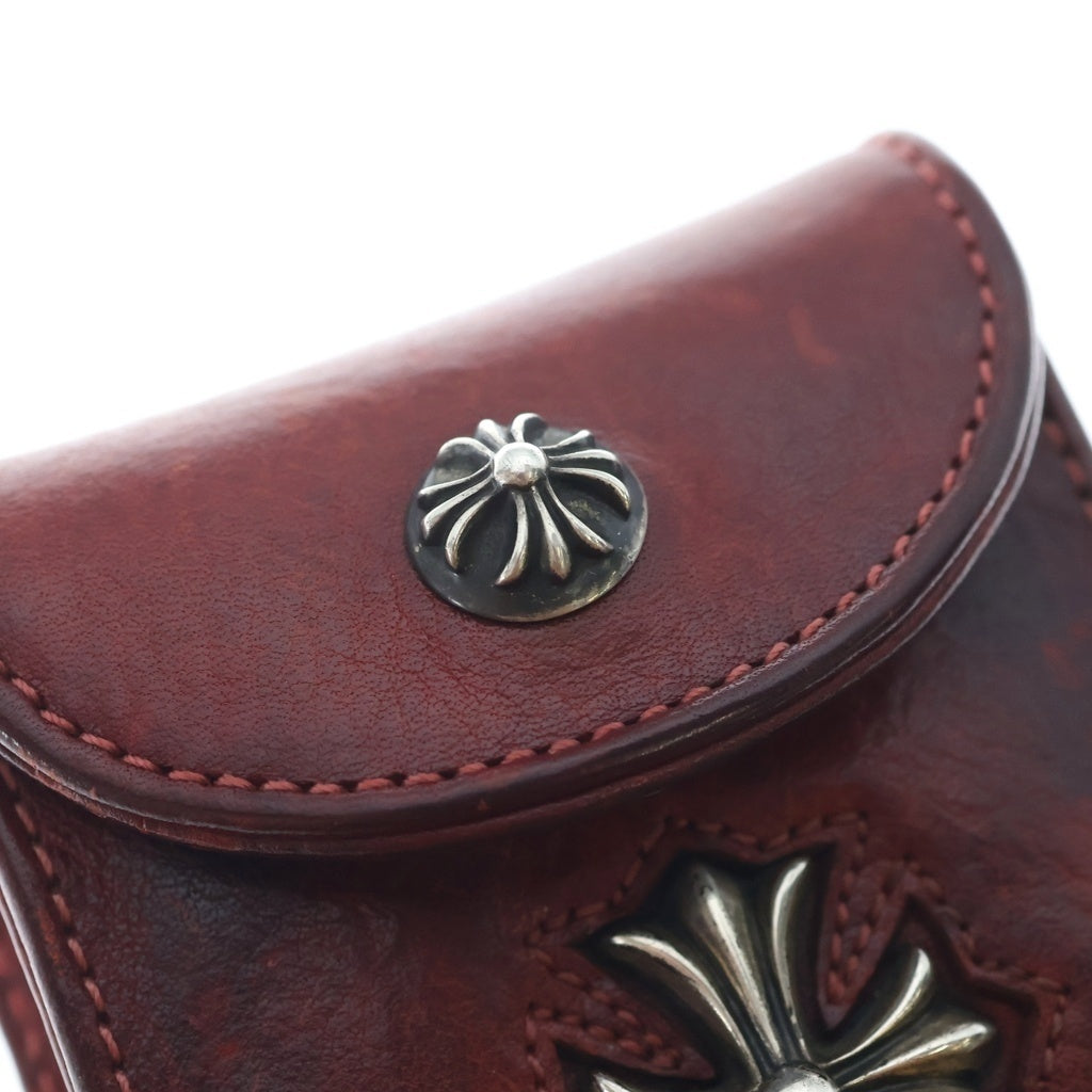 CHROME HEARTS(クロムハーツ) CH CROSS CIGARETTE CASE CHクロス シガレットケース 煙草入れ ワインレッド/シルバー
