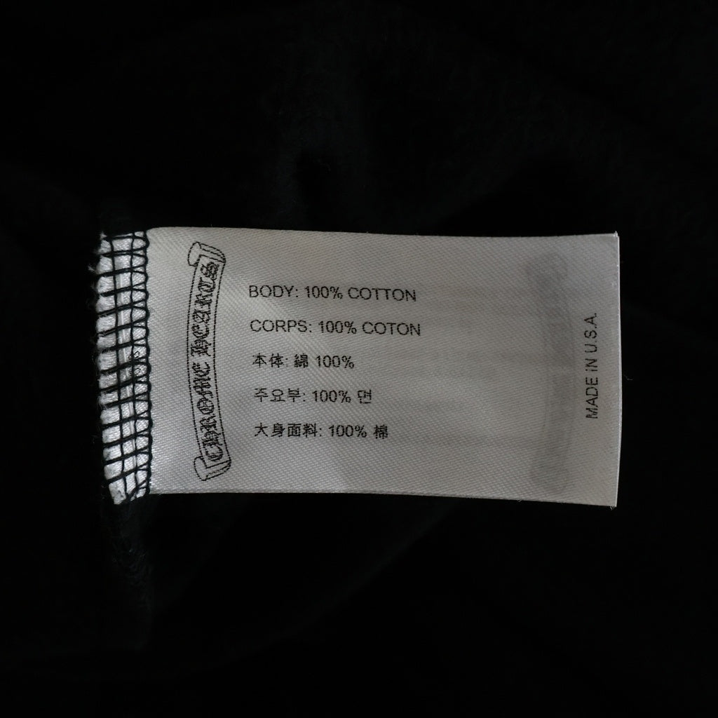 CHROME HEARTS(クロムハーツ) FRIENDS & FAMILY LIMITED SWTSHRT PLVR フレンズ&ファミリー アームフローラルグリッタープリント コットンジップアップパーカー ブラック/ブルー