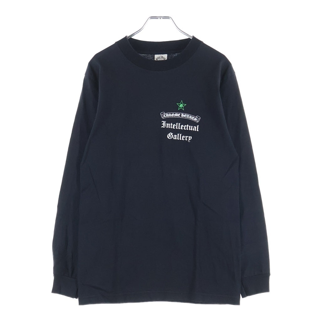 CHROME HEARTS(クロムハーツ) OLD GALF スクロールラベルプリント 長袖Tシャツ カットソー ブラック/グリーン