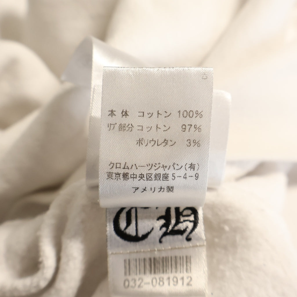 CHROME HEARTS(クロムハーツ) SWTSHRT PLVR バックホースシュー袖フローラルプリントスウェット ホワイト