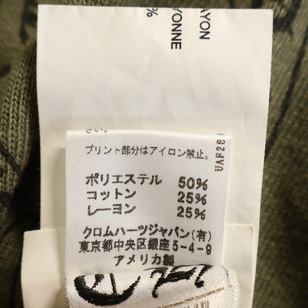 CHROME HEARTS(クロムハーツ) OLD SWTSHRT HD ZIP バックセメタリープリントジップパーカー カーキ