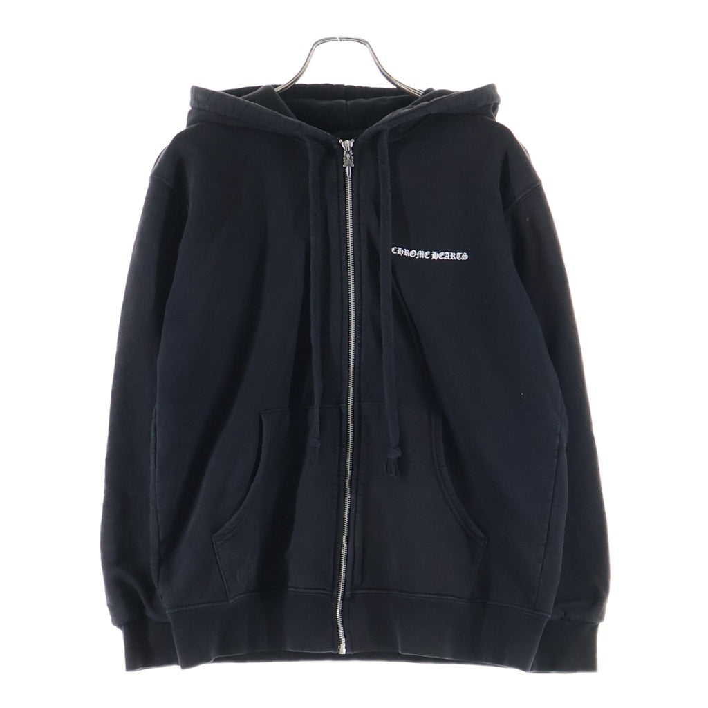CHROME HEARTS(クロムハーツ) SWTSHRT THRML HD ZIP LTD マリブ限定バックCHプラスプリントジップアップパーカー ブラック/ホワイト