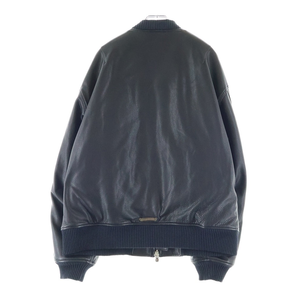 CHROME HEARTS(クロムハーツ) ON TARGET CHロゴパッチレザーボンバージャケットブルゾン ブラック