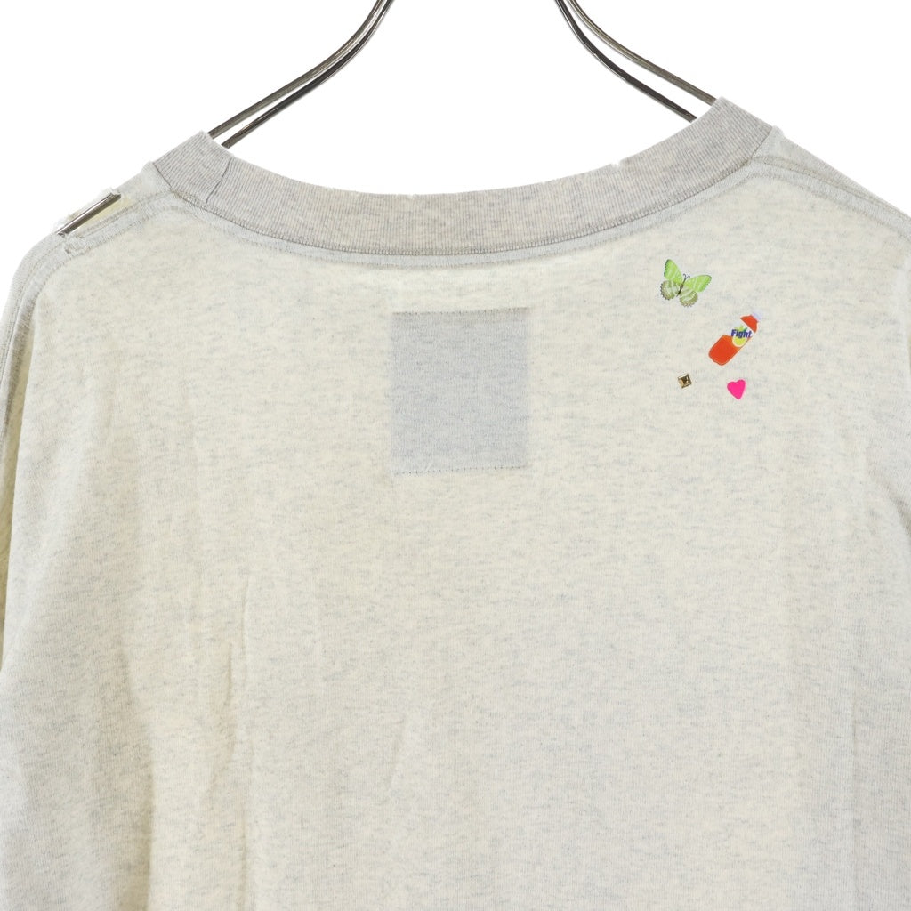 MAISON MIHARAYASUHIRO(メゾンミハラヤスヒロ) Embellished Distressed Long Sleeves Tee ドッグプリント ディストレスド ロングスリーブ Tシャツ