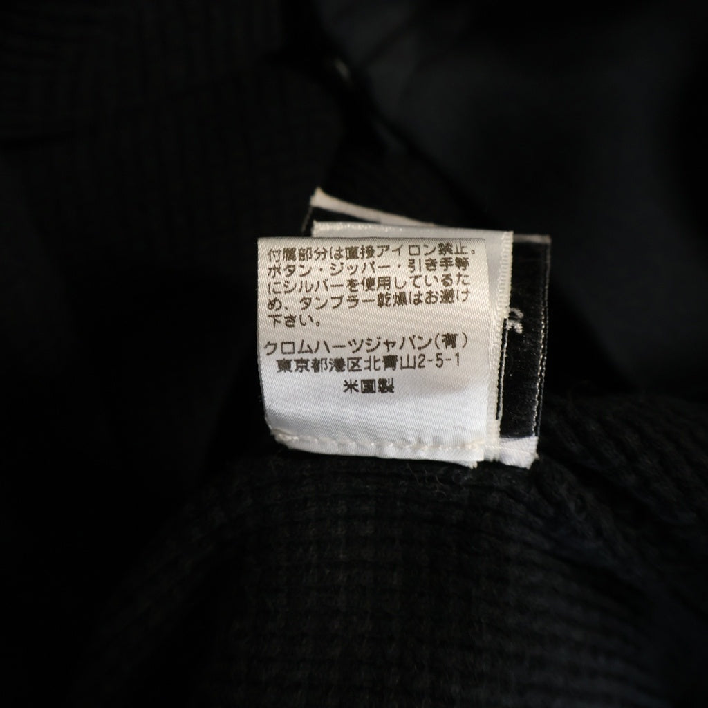 CHROME HEARTS(クロムハーツ) OLD THRML SWTSHRT HD ZIP CH PLUS 袖CHプラスプリント ジップアップ パーカー ブラック/イエロー