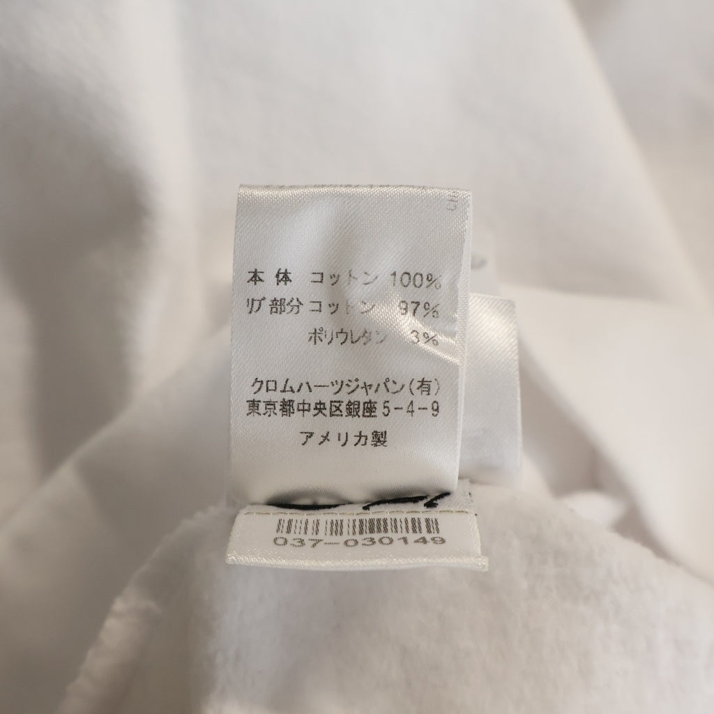 CHROME HEARTS(クロムハーツ) SWTSHRT PLVR 袖フローラルバックホースシュープリントスウェット ホワイト