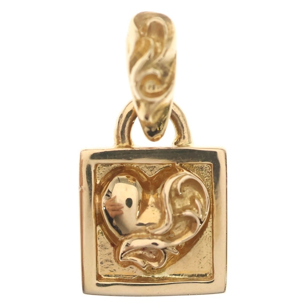CHROME HEARTS(クロムハーツ) 22K FRAMED HEART フレームドハート チャーム ゴールドネックレストップ