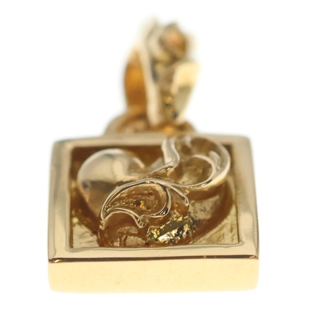 CHROME HEARTS(クロムハーツ) 22K FRAMED HEART フレームドハート チャーム ゴールドネックレストップ