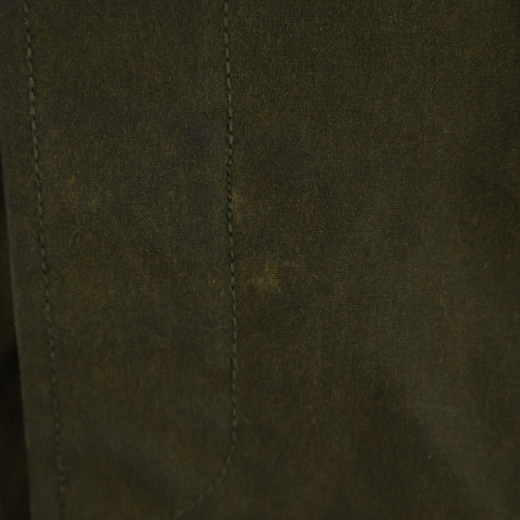 CHROME HEARTS(クロムハーツ) KOREA LTD OIL LEATHER JACKET クロスボールボタンオイルレザーコート 韓国限定 カーキ