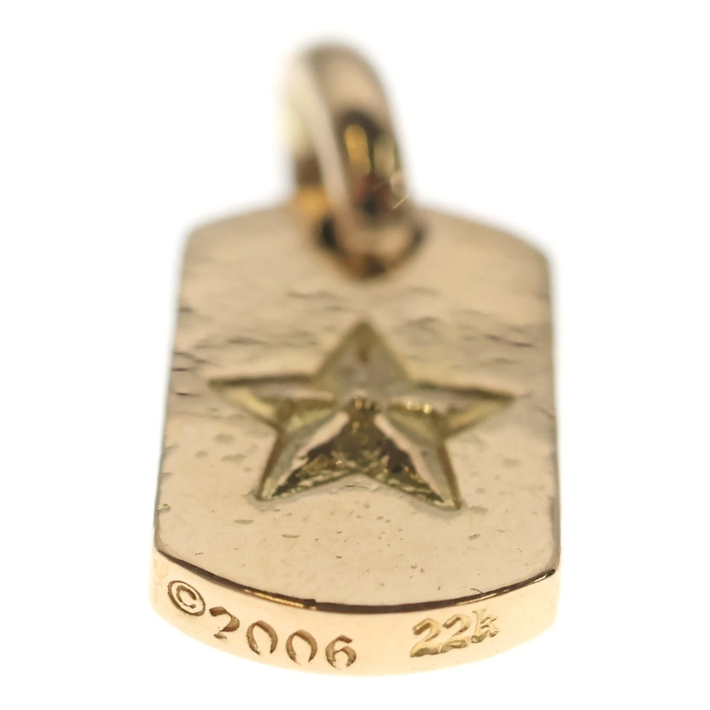 CHROME HEARTS(クロムハーツ) 22K DT TNY STAR タイニードッグタグスター ゴールドネックレストップ