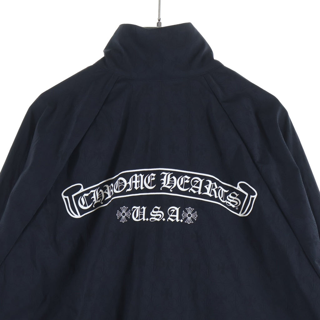 CHROME HEARTS(クロムハーツ) U MATCH POINT NYLN CHプラス総柄ナイロントラックジャケットブルゾン ブラック