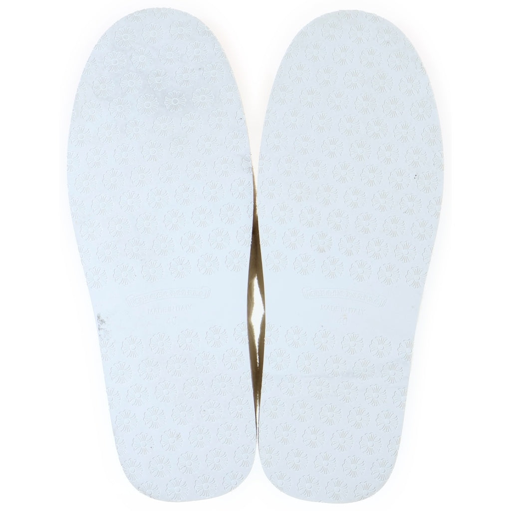 CHROME HEARTS(クロムハーツ) SLIPPER コーデュロイダガー装飾スリッポンルームスリッパ ホワイト/シルバー