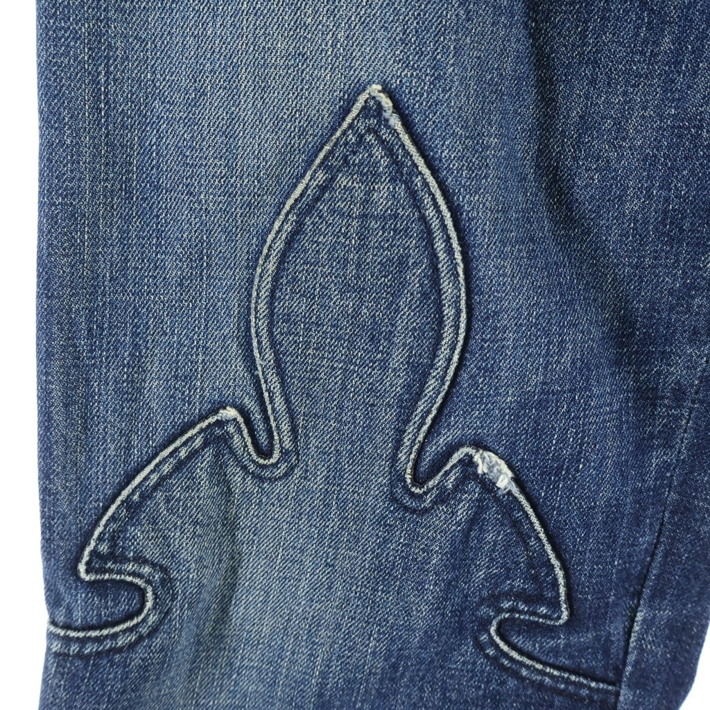CHROME HEARTS(クロムハーツ) OLD FLEURKNEE DNM PANTS オールド フレアニー デニムパンツ インディゴブルー/シルバー