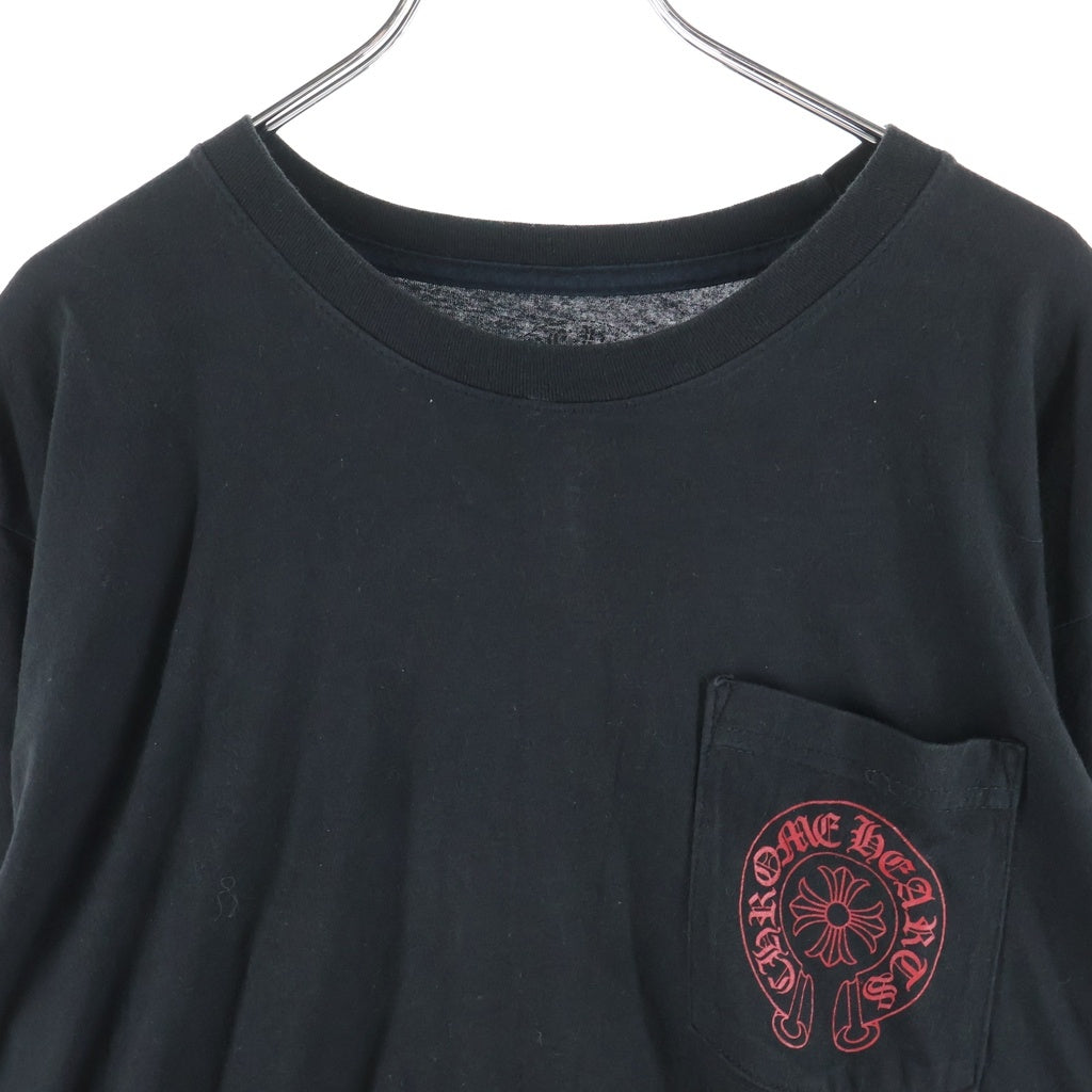 CHROME HEARTS(クロムハーツ) CH L/S 1 STAFF EXCLUSIVE ホースシュープリント長袖カットソー STAFF限定 ブラック/レッド