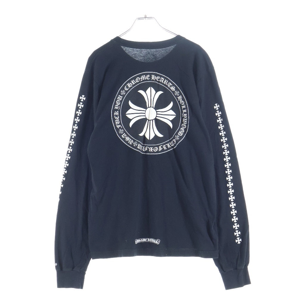 CHROME HEARTS(クロムハーツ) CH L/S 2 バックCHプラスプリント長袖カットソー ブラック/ホワイト